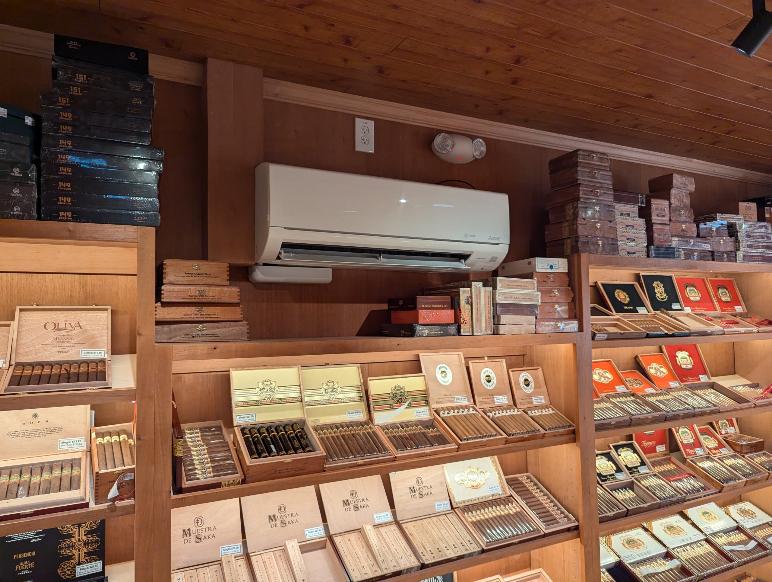 Mitsubishi Wall Mount in a humidor